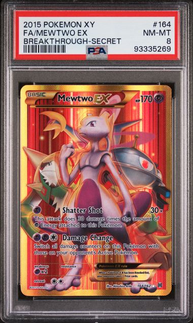 Mewtwo EX 164/162 XY: Breakthrough PSA 8 93335269