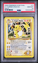 Lt. Surge's Raichu - Holo 11/132 Gym Challenge PSA 10 103232662