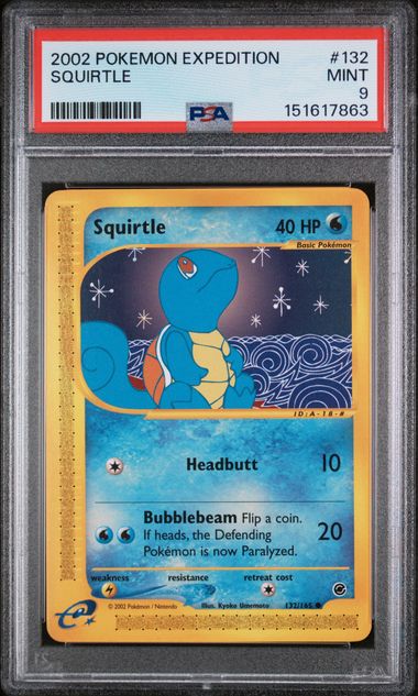 Squirtle 132/165 Expedition PSA 9 151617863