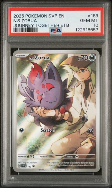 N's Zorua 189 Scarlet & Violet Journey Together ETB Promo PSA 10 122918657