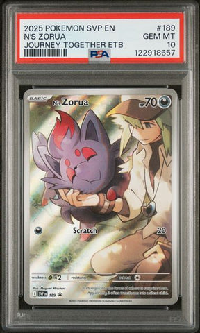 N's Zorua 189 Scarlet & Violet Journey Together ETB Promo PSA 10 122918657