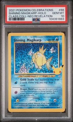 Shining Magikarp 66/64 Celebrations: Classic Collection PSA 10 104391883