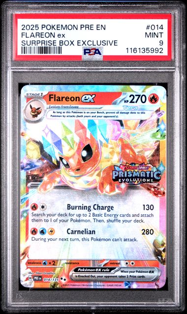 Flareon ex 014/131 Prismatic Evolutions PSA 9 116135992