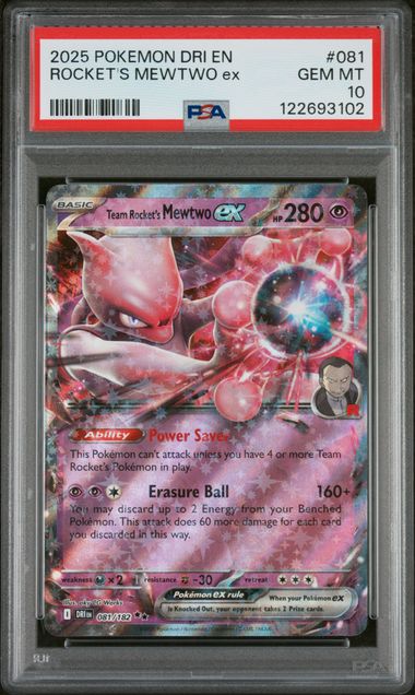 Team Rocket's Mewtwo 081/182 Destined Rivals PSA 10 122693102