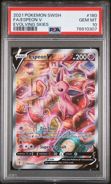 Espeon V 180/203 Evolving Skies PSA 10 78810307