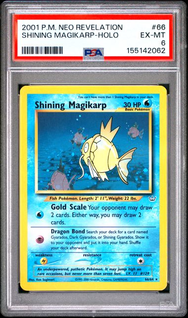 Shining Magikarp 66/64 Neo Revelation Holo PSA 6 155142062