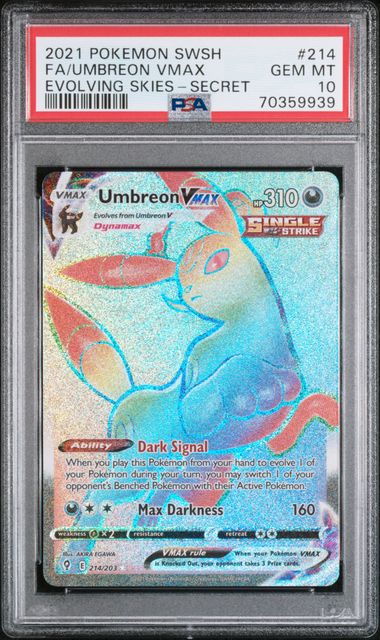 Umbreon VMAX 214/203 Evolving Skies PSA 10 70359939