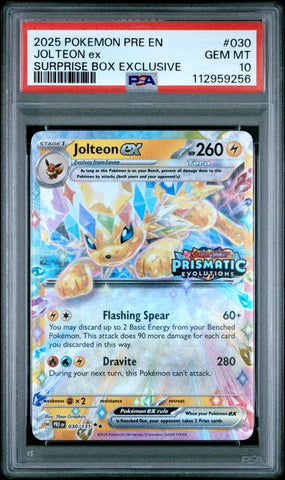 Jolteon ex 030/131 Prismatic Evolutions (Stamped) PSA 10 112959256