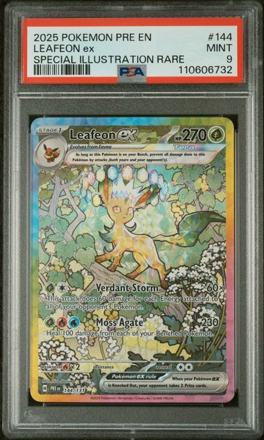 Leafeon ex 144/131 Prismatic Evolutions PSA 9 110606732