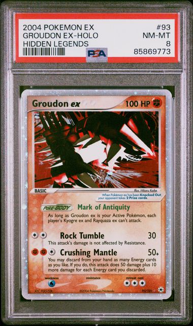 Groudon ex 93/101 Hidden Legends PSA 8 85869773