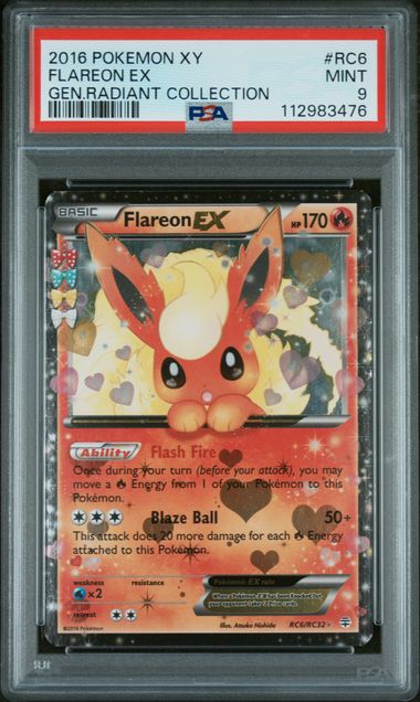 Flareon EX RC6/RC32 Generations Radiant Collection PSA 9 112983476