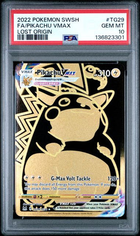 Pikachu VMAX TG29/TG30 Lost Origin PSA 10 136823301