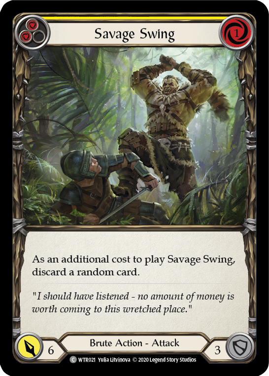Savage Swing (Yellow) [U-WTR021] Unlimited Rainbow Foil