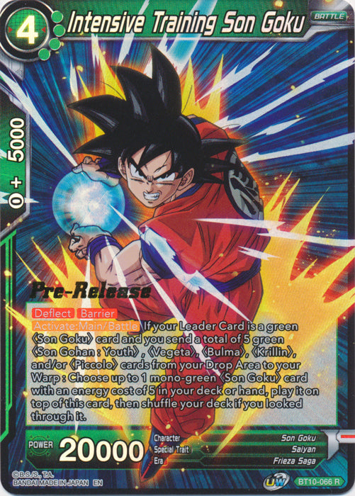 Intensive Training Son Goku (BT10-066) [Rise of the Unison Warrior Prerelease Promos]