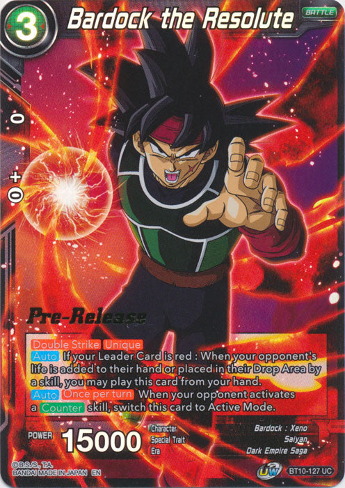 Bardock the Resolute (BT10-127) [Rise of the Unison Warrior Prerelease Promos]