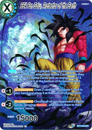 SS4 Son Goku, Protector of the Earth (SPR) [BT11-034]