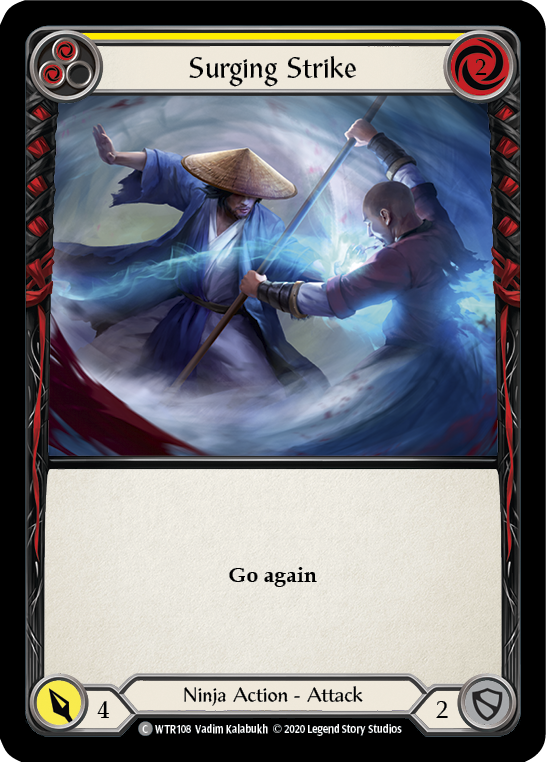 Surging Strike (Yellow) [U-WTR108] Unlimited Rainbow Foil