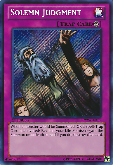 yugioh card that negates paying life points Yu-Gi-Oh! - Solemn Warning (DREV-EN077) - Duelist Revolution - Unlimited Edition Dark Balter the Terrible -