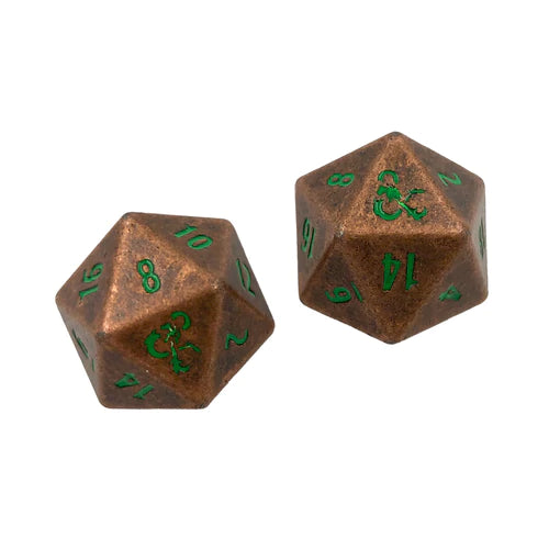 Heavy Metal Feywild Copper and Green D20 Dice Set (2ct) for Dungeons & Dragons