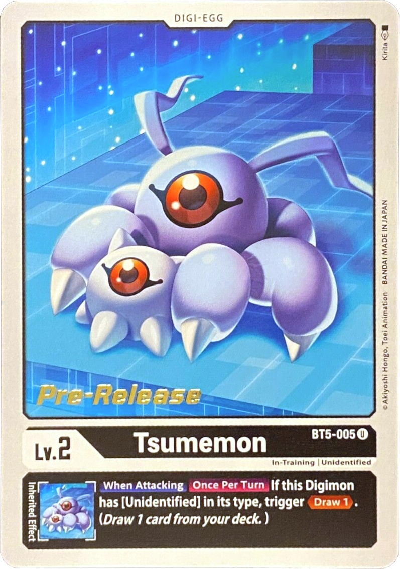 digimon card battle digi egg Tsumemon [BT5-005] [Battle of Omni Pre-Release Promos]