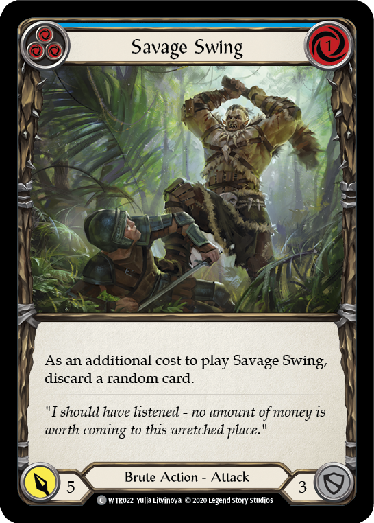 Savage Swing (Blue) [U-WTR022] Unlimited Rainbow Foil