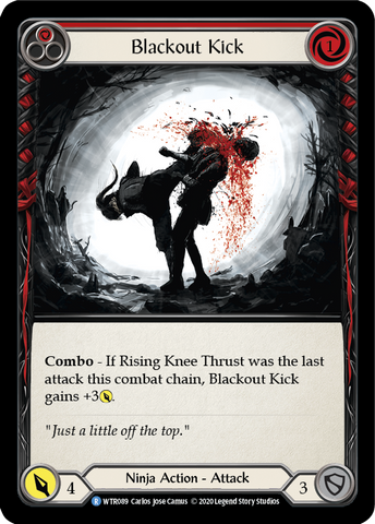Blackout Kick (Red) [U-WTR089] Unlimited Rainbow Foil