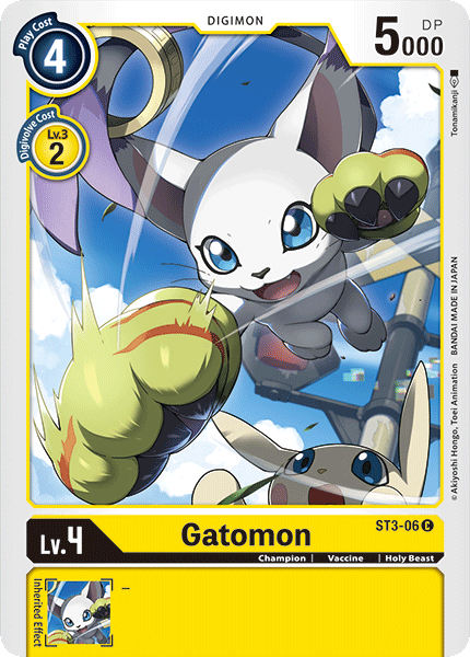 digimon gatomon card - EX3-030 C (When an opponents Digimon attacks 2000 Digimon Series 2 Gatomon