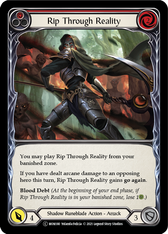 Rip Through Reality (Red) [U-MON180-RF] Unlimited Rainbow Foil
