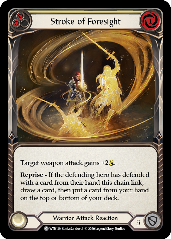 Stroke of Foresight (Yellow) [U-WTR139] Unlimited Rainbow Foil