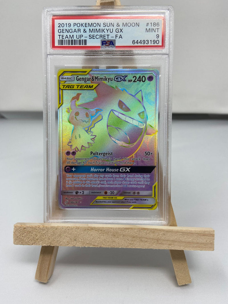 Gengar & Mimikyu GX Tag Team Up Secret PSA 9