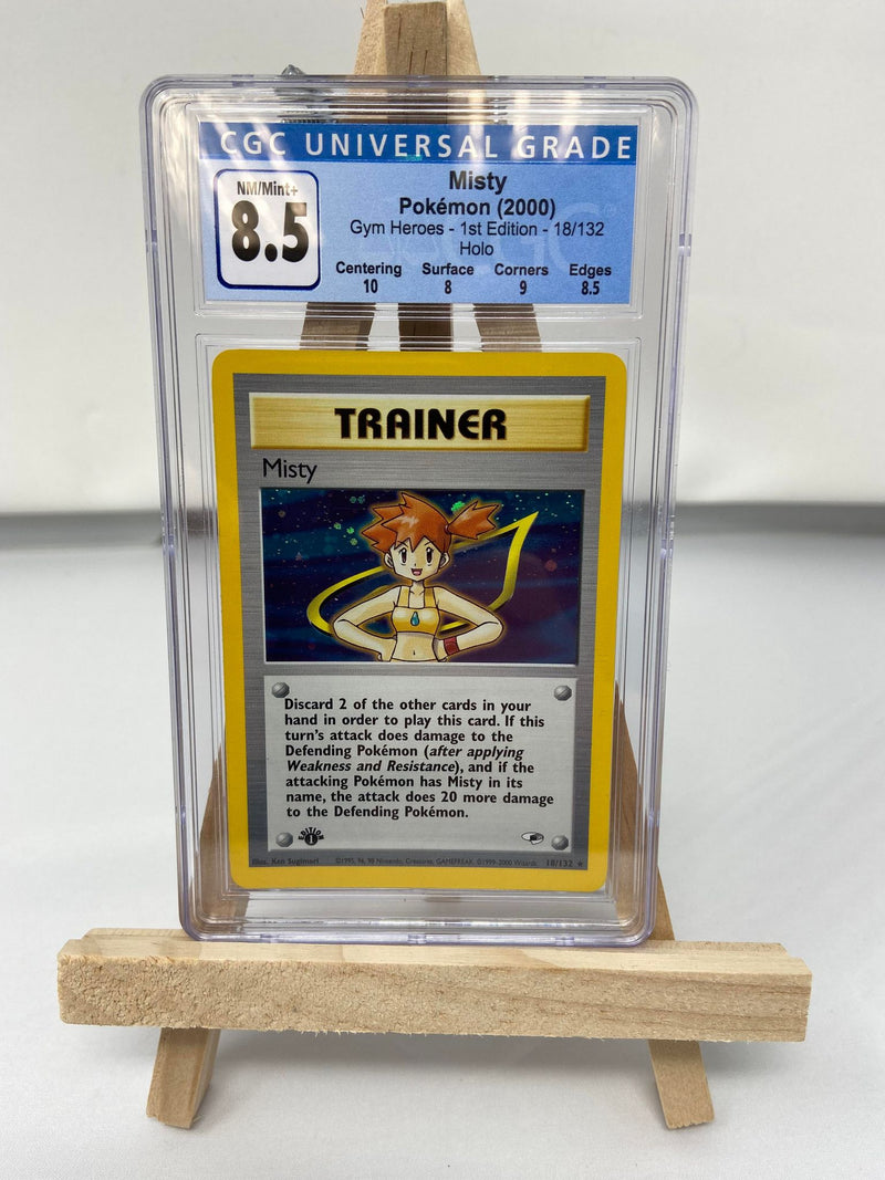 Misty Gym Heroes 1st Edition 18 CGC 8.5 3741525007