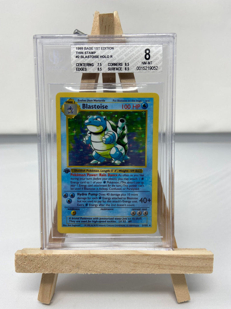 Blastoise 2/102 Base Set 1st Edition Shadowless BGS 8 0015219052
