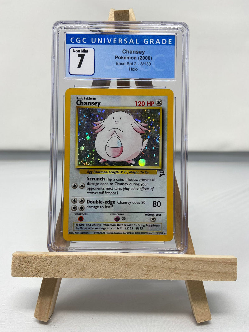 Chansey 3/130 Base Set 2 CGC 7 3788289036