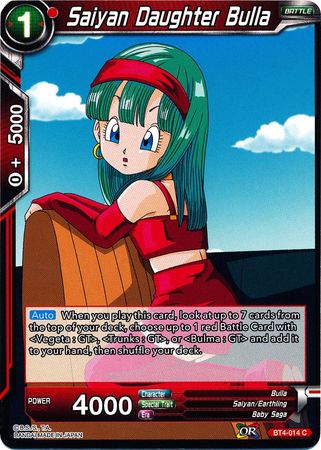 Saiyan Daughter Bulla [BT4-014]