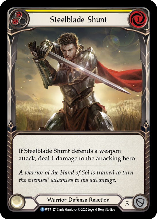 Steelblade Shunt (Yellow) [U-WTR127] Unlimited Rainbow Foil