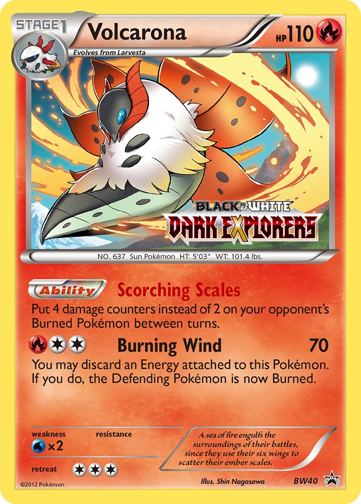 Volcarona (Staff Prerelease) (BW40) [Black & White: Black Star Promos]