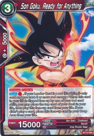 Son Goku, Ready for Anything [BT12-006]