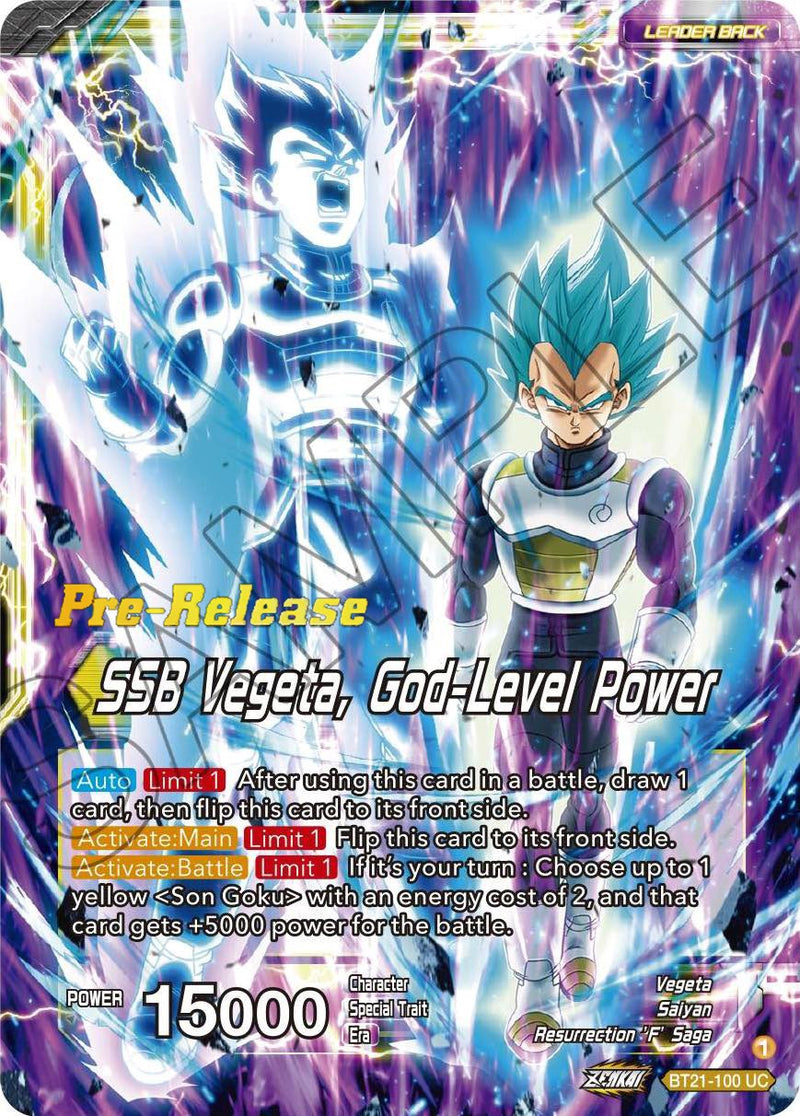 ultra rare pokemon cards black and white SSB Son Goku // SSB Vegeta, God-Level Power (BT21-100) [Wild Resurgenc