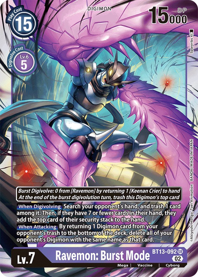 Ravemon: Burst Mode [BT13-092] [Versus Royal Knight Booster]