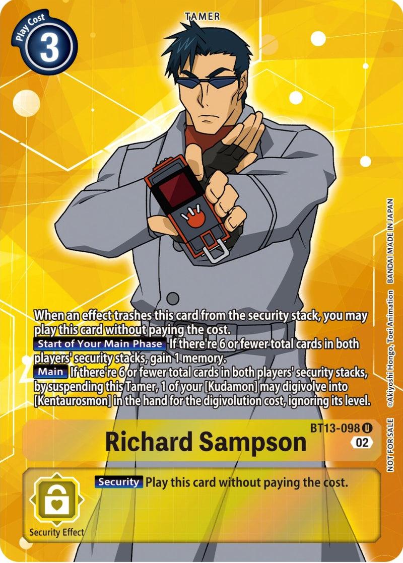 Richard Sampson [BT13-098] (Box Topper) [Versus Royal Knight Booster]