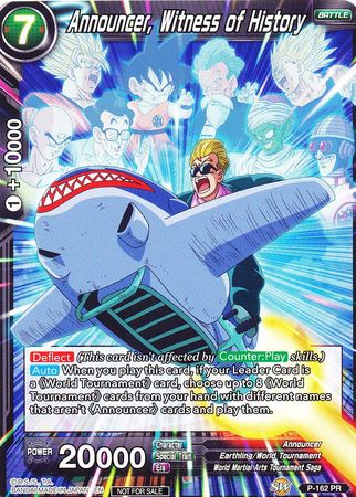 Announcer, Witness of History (Power Booster) (P-162) [Promotion Cards]