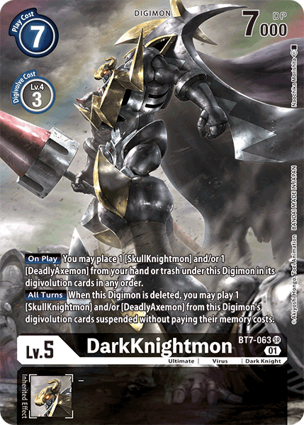 digimon next adventure cards DarkKnightmon [BT7-063] (Alternate Art) [Next Adventure]