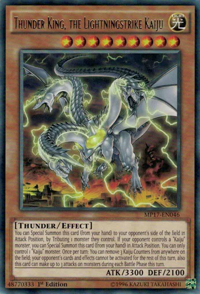 kaiju cards yugioh Thunder King, the Lightningstrike Once per turn Thunder King, the Lightningstrike Kaiju