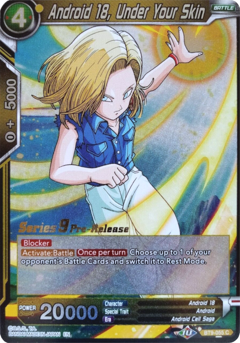 Android 18, Under Your Skin (BT9-055) [Universal Onslaught Prerelease Promos]