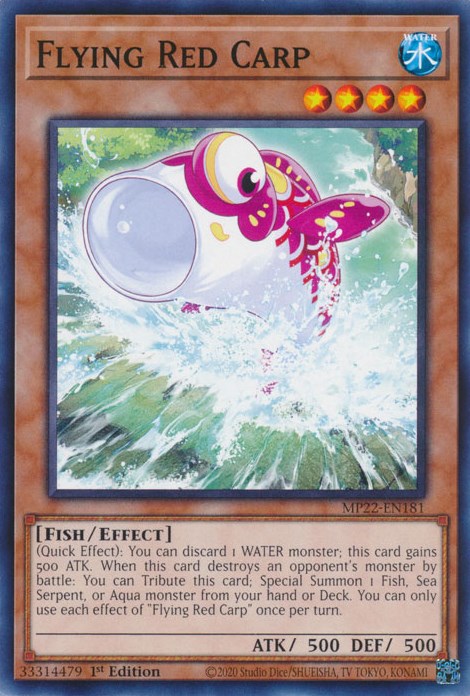 yugioh fish cards Flying Red Carp [MP22-EN181] Common