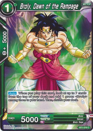 Broly, Dawn of the Rampage [BT1-076]