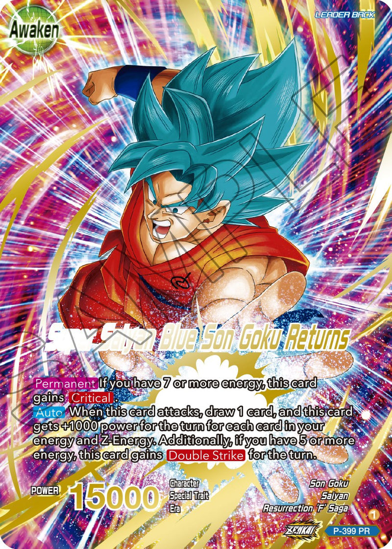 Son Goku // Super Saiyan Blue Son Goku Returns (Gold-Stamped) (P-399)