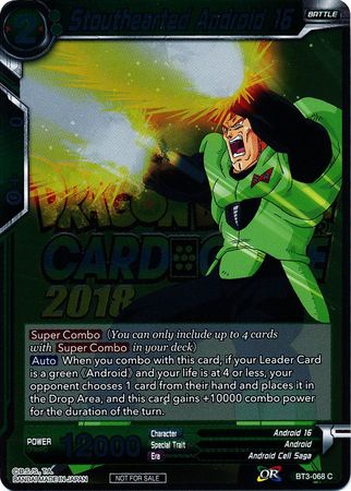 Stouthearted Android 16 (Metallic Foil) (Event Pack 2018) (BT3-068) [Promotion Cards]