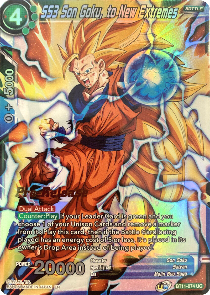SS3 Son Goku, to New Extremes (BT11-074) [Vermilion Bloodline Prerelease Promos]