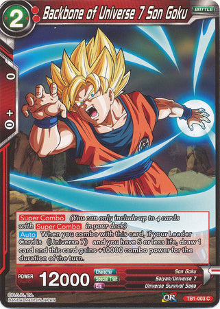 Backbone of Universe 7 Son Goku [TB1-003]
